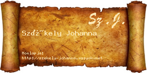 Székely Johanna névjegykártya
